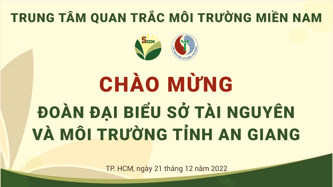 Trung tâm Quan trắc môi trường miền Nam và Sở TN&MT An Giang trao đổi kinh nghiệm quản lý, vận hành trạm quan trắc môi trường nước mặt, nước thải tự động, liên tục 